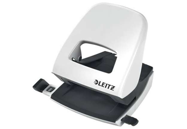 Immagine di Perforatore 5008 2 fori - 30 fogli Leitz NeXXt Series bianco metallizzato 50081201