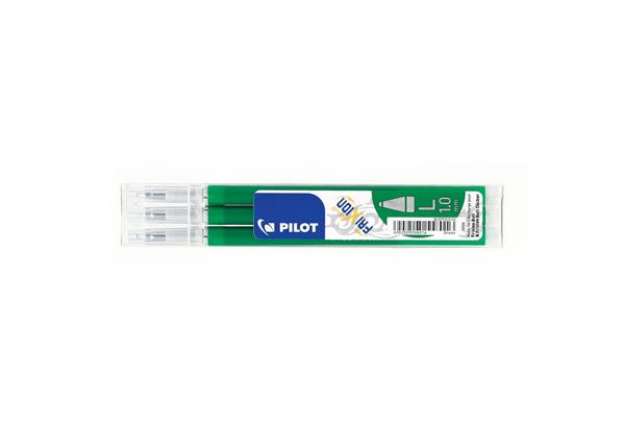 Immagine di Refill sfera Pilot Frixion Ball e Clicker 1 mm verde Set 3 pezzi - 6678