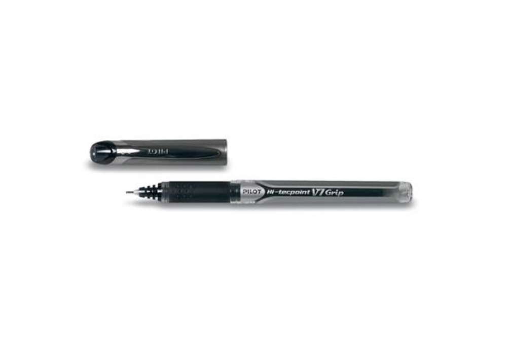 Immagine di Penne a sfera con cappuccio Pilot Hi-Tecpoint V7 Grip 0,7 mm nero 6735