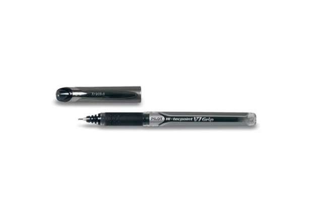 Immagine di Penne a sfera con cappuccio Pilot Hi-Tecpoint V7 Grip 0,7 mm nero 6735