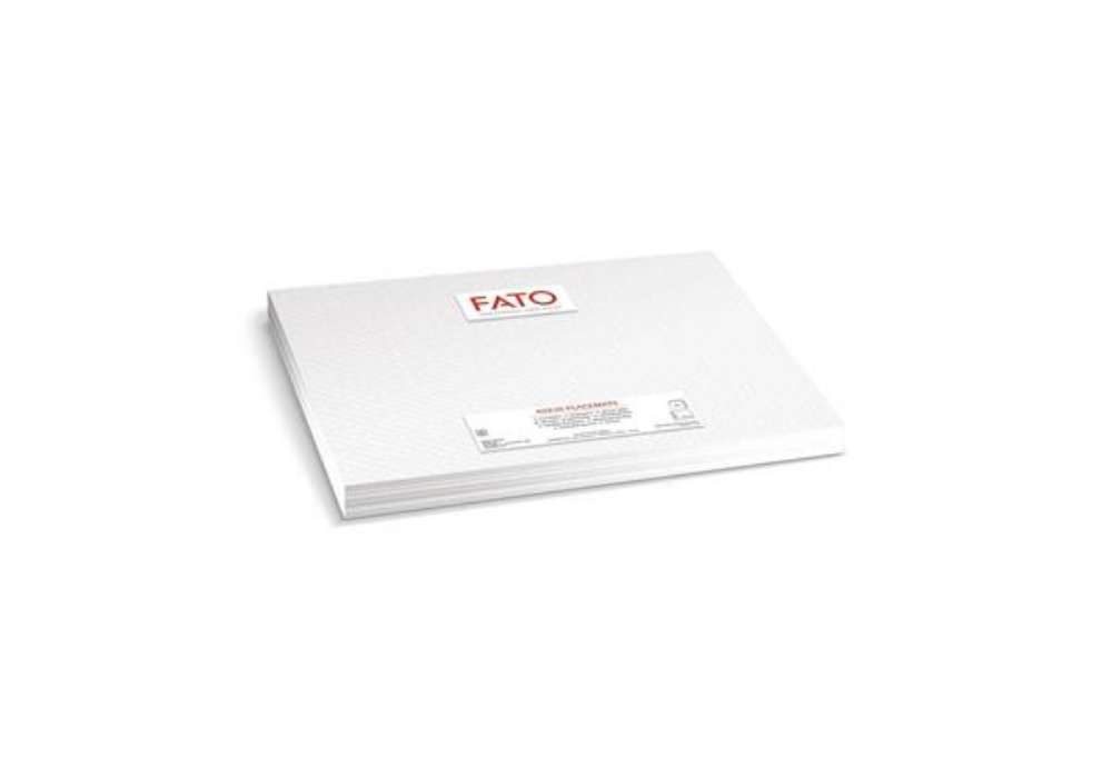 Immagine di Tovagliette Fato in fibra rigenerata 30x40 cm bianco Conf. 480 pezzi - 84016102