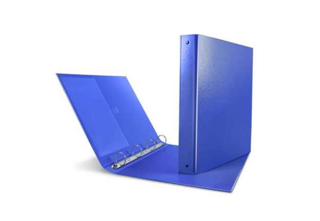 Immagine di Raccoglitore Sei Rota Nettuno Stratopan® A4 - 4 anelli a Q 65 mm blu - dorso 8,5 cm - 36806547