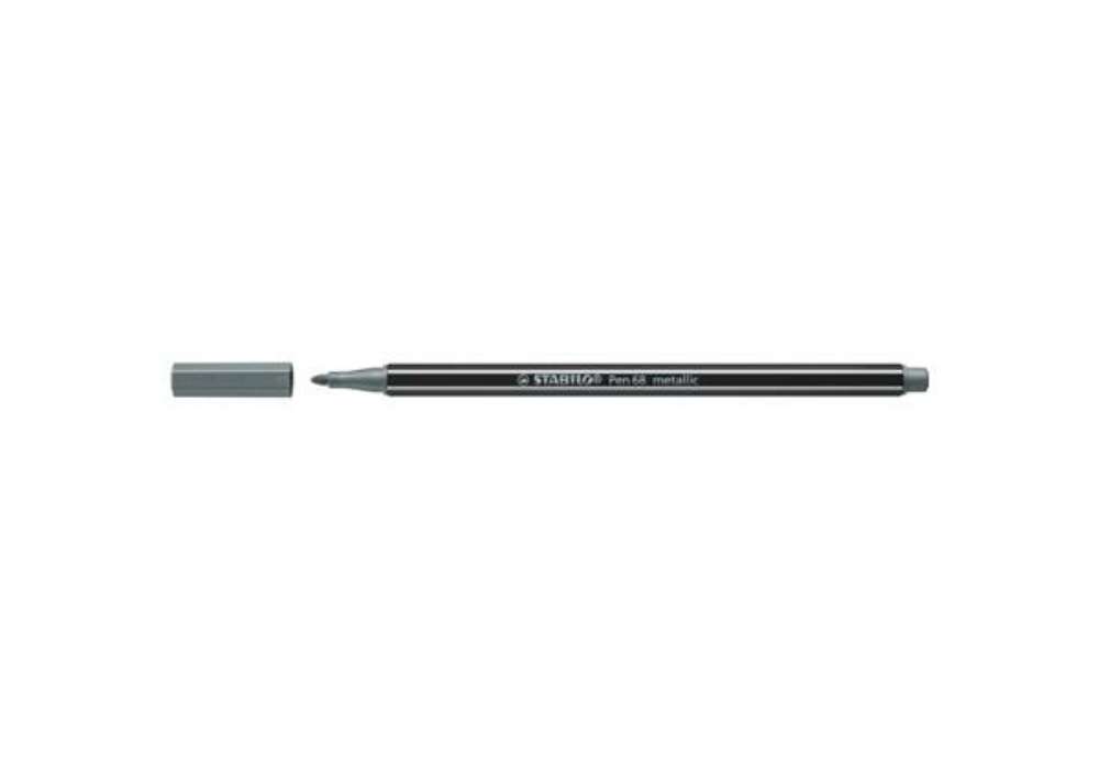 Immagine di Pennarelli Stabilo Pen 68 metallic 1 mm  argento - 68/805