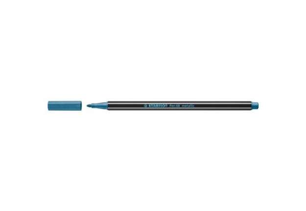 Immagine di Pennarelli Stabilo Pen 68 metallic 1 mm  blu metallizzato - 68/841