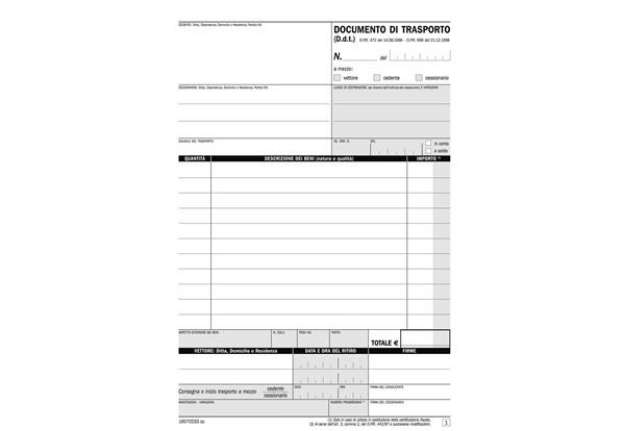 Immagine di Blocco DDT autoricalcanti data ufficio A5 33x3 copie autoricalcanti DU1607CD330