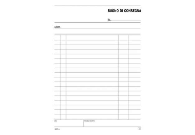 Immagine di Blocco buoni di consegna data ufficio 21,5x14,8 cm - 50x2 copie autoricalcanti DU164570000