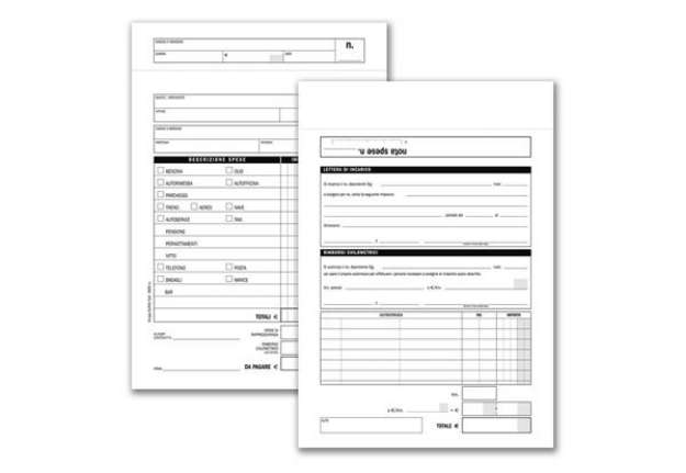 Immagine di Buste-Nota spese da rimborsare Data Ufficio - 25 buste staccabili con voci prestampate - 23x16 cm 66