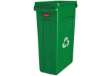 Immagine di Contenitore rifiuti per differenziata Rubbermaid Slim Jim® con canali di ventilazione 87 L verde - F