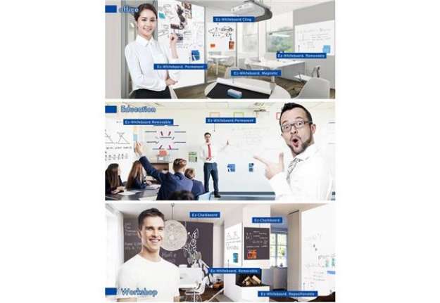 Immagine di Lavagna adesiva roll-up VIVA magnetica bianca 60x90 cm - 852