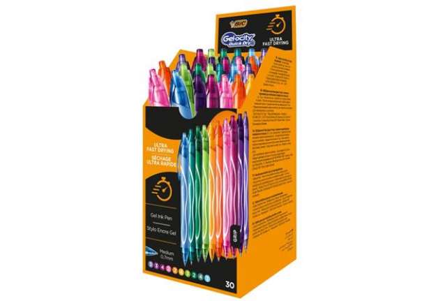 Immagine di Penne gel a scatto BIC Gelocity Quick Dry 0,7 mm assortiti fun Conf. 30 pezzi - 999460