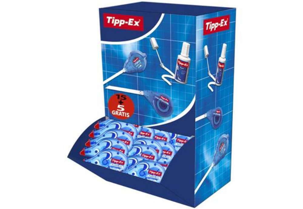 Immagine di Correttori a nastro TIPP-EX Pocket Mouse 4.2 mm x 10 m Value Pack da 15 + 5 omaggio - 935587