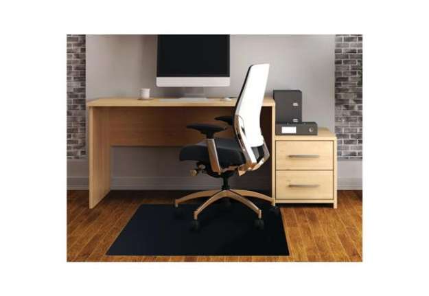 Immagine di Tappeto protettivo Floortex CLEARTEX® AdvantageMat Black 90x120 cm - pavimenti duri - FC123648HEBV