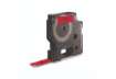 Immagine di Nastro per etichettatrici Dymo D1 12 mm x 7 m Nero/Rosso S0720570