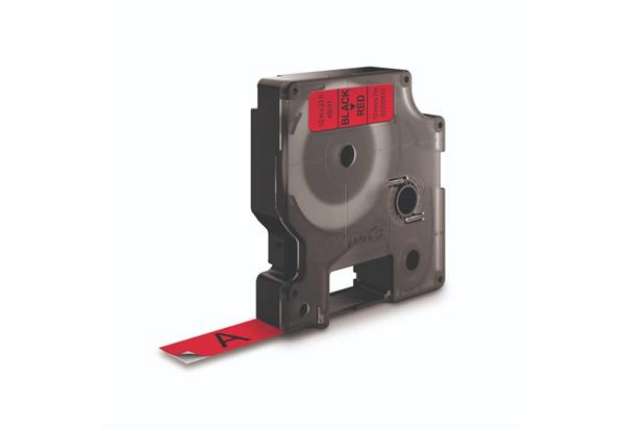 Immagine di Nastro per etichettatrici Dymo D1 12 mm x 7 m Nero/Rosso S0720570