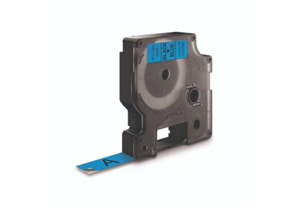 Immagine di Nastro per etichettatrici Dymo D1 12 mm x 7 m Nero/Blu S0720560
