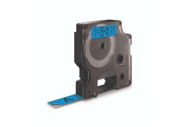 Immagine di Nastro per etichettatrici Dymo D1 12 mm x 7 m Nero/Blu S0720560