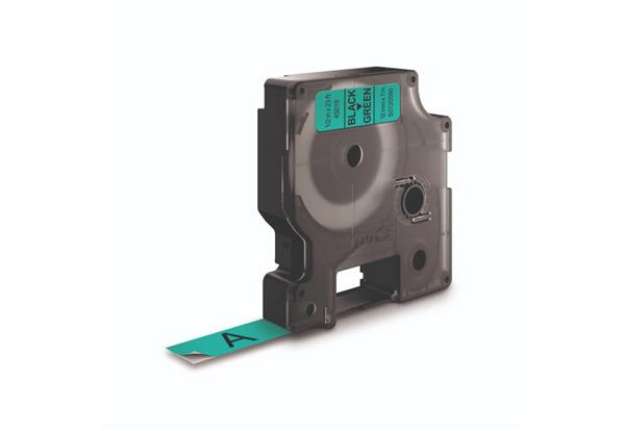 Immagine di Nastro per etichettatrici Dymo D1 12 mm x 7 m Nero/Verde S0720590