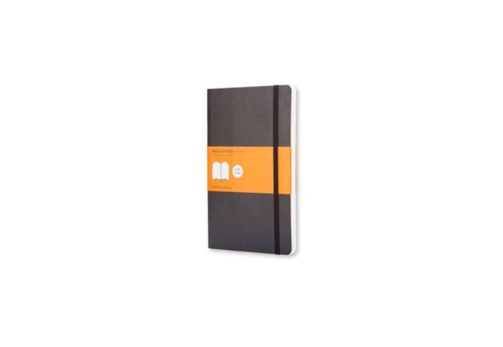 Immagine di Taccuino a righe large 13x21 cm copertina morbida Moleskine nero QP616