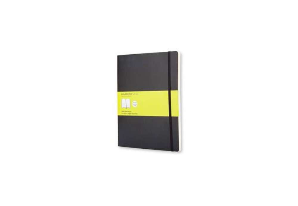 Immagine di Taccuino a pagina bianca extra large 19x25 cm copertina morbida Moleskine nero - QP623