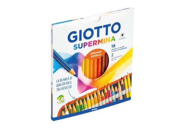 Immagine di Matite colorate GIOTTO Supermina assortiti conf. 18 pezzi + 2 matite Lyra Temagraph HB - F23630000