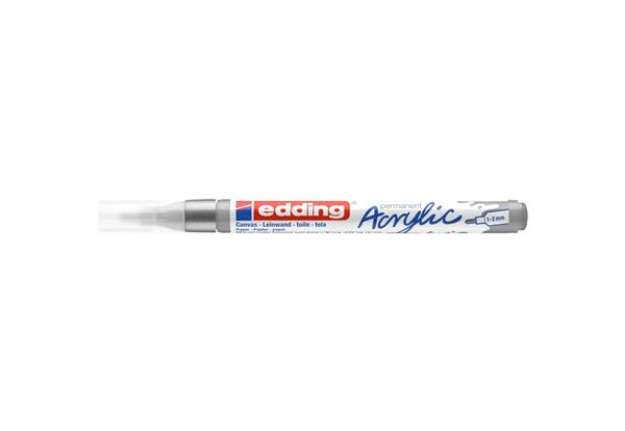 Immagine di Marcatore acrilico Edding 5300  - punta tonda 1-2 mm tratto fine - argento - E-5300 923