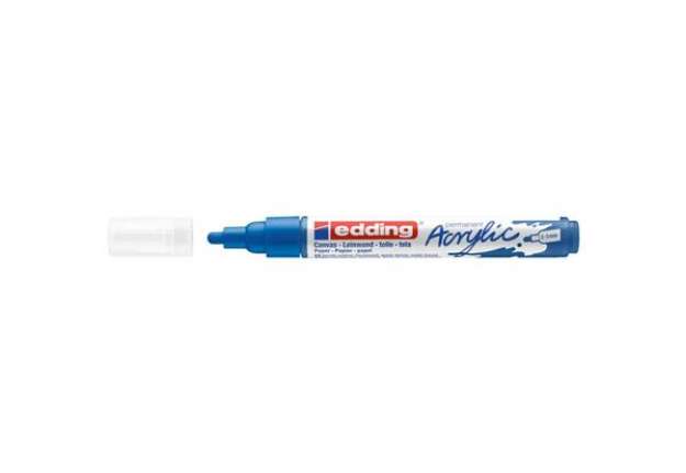 Immagine di Marcatore acrilico Edding 5100 - punta tonda 2-3 mm tratto medio - blu-genziana - E-5100 903