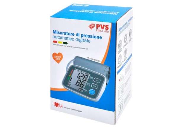 Immagine di Sfigmomanometro digitale da braccio PVS U80EH - bianco/azzurro SFI230