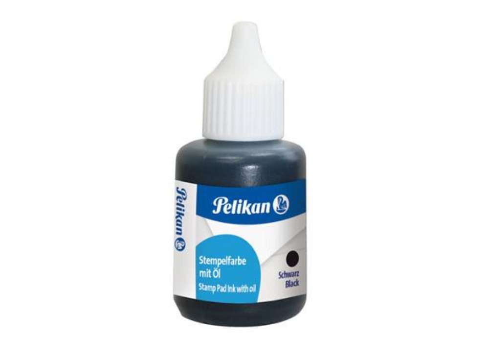 Immagine di Inchiostro per timbri con olio Pelikan flacone 30 ml nero 300004211