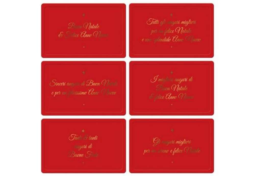 Immagine di Biglietti Natalizi in vassoio - 9x14 cm conf. 6 pezzi Biembi rosso BBE202C68