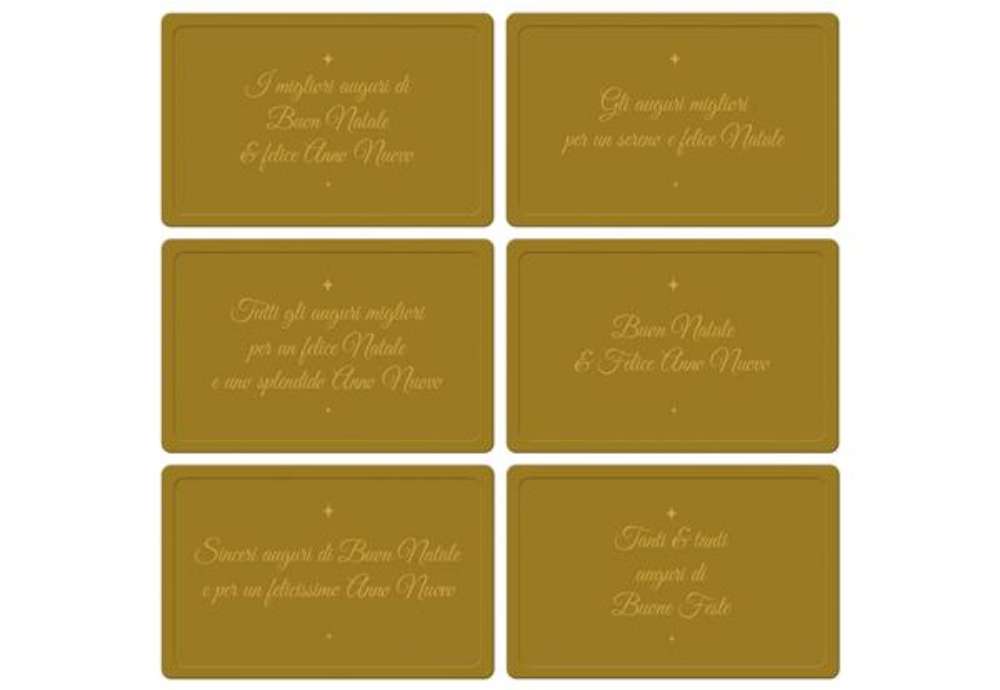 Immagine di Biglietti Natalizi in vassoio - 9x14 cm conf. 6 pezzi Biembi oro BBE202C75