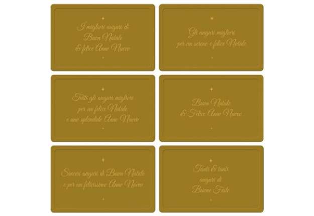 Immagine di Biglietti Natalizi in vassoio - 9x14 cm conf. 6 pezzi Biembi oro BBE202C75