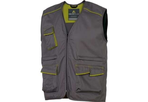 Immagine di Gilet da lavoro PanostyleR M6GIL - sargia/poliestere/cotone - taglia L - grigio/verde - Deltaplus