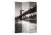 Immagine di Paravento a 3 ante Serena Group in legno e carta di riso fantasia Brooklyn 120x180 cm - NY-1068-3