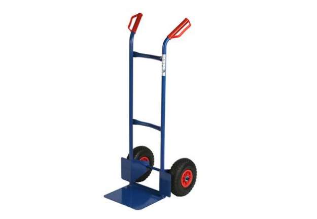 Immagine di Carrello in acciaio Serena Group con doppio manico 47x47x h. 120 cm blu portata 200 kg - HT200