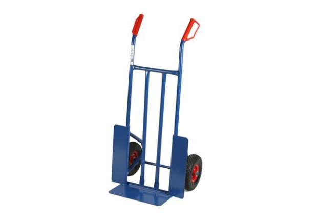 Immagine di Carrello in acciaio Serena Group con doppio manico 57 x 46 x h. 116 cm blu portata 300 kg - HT300