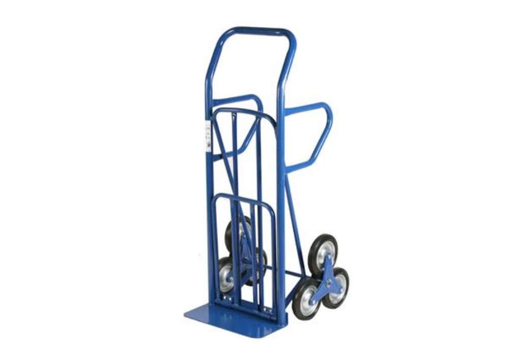 Immagine di Carrello in acciaio Serena Group 55 x 52-80 x h. 140 cm blu portata 150 kg - manico singolo - HT4028