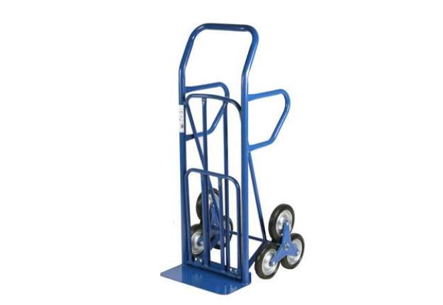 Immagine di Carrello in acciaio Serena Group 55 x 52-80 x h. 140 cm blu portata 150 kg - manico singolo - HT4028