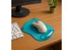 Immagine di Tappetino per mouse Q-Connect con poggiapolsi in gel 22x26x2,8 cm blu trasparente - KF20085