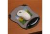 Immagine di Tappetino per mouse Q-Connect con poggiapolsi in gel 22x26x2,8 cm grigio trasparente - KF20084