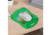 Immagine di Tappetino per mouse Q-Connect con poggiapolsi in gel 22x26x2,8 cm verde trasparente - KF20086
