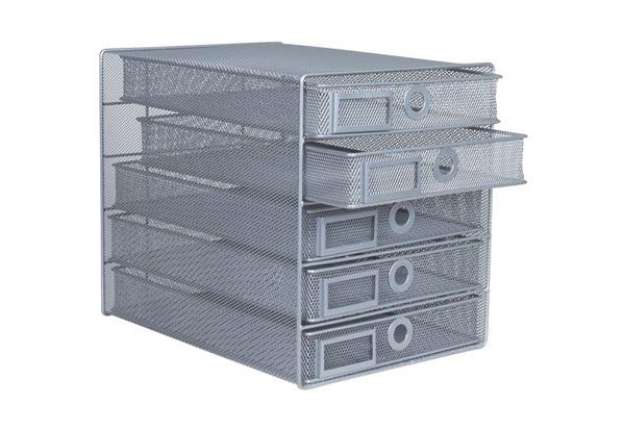 Immagine di Cassettiera 5 cassetti Q-Connect 35x27x31 cm argento KF00834