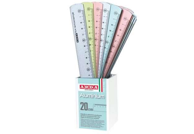 Immagine di Righelli Frost Color - 20cm - colori assortiti - Arda - barattolo 24 pezzi