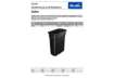 Immagine di Cestino Rotho Selecto slim 55 lt - antracite F800030
