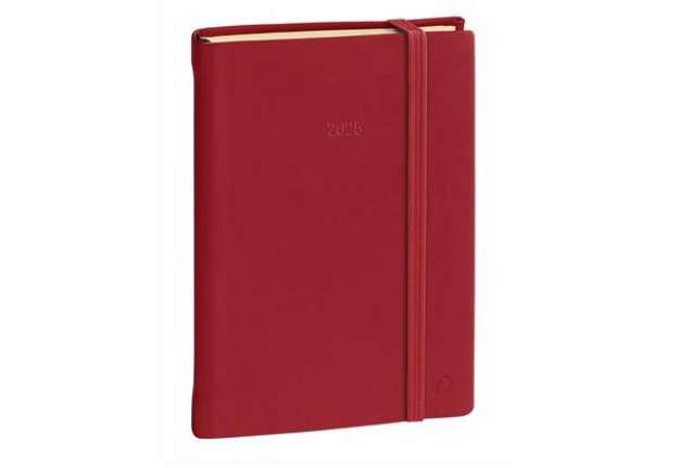 Immagine di Agenda giornaliera 2026 Quo Vadis Daily 17 Prestige Silk 12x17 cm rosso 37601626MQ
