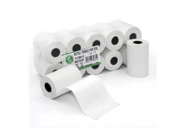 Immagine di Rotoli POS Rotolificio Pugliese BPA Free Exclusive carta termica 57 mm x 18 m 48 g/m² f. 12 mm - cf.