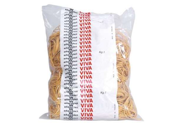 Immagine di Elastici Viva in busta in gomma giallo 100 mm conf.1000 gr - E100