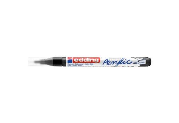 Immagine di Marcatore acrilico Edding 5300  - punta tonda 1-2 mm tratto fine - nero-intenso - E-5300 901