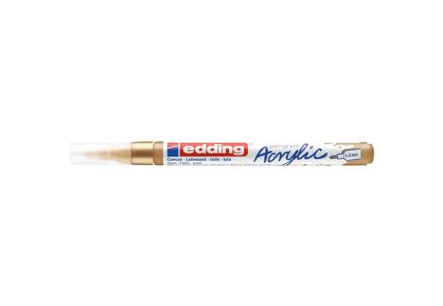 Immagine di Marcatore acrilico Edding 5300  - punta tonda 1-2 mm tratto fine - oro-prezioso - E-5300 924