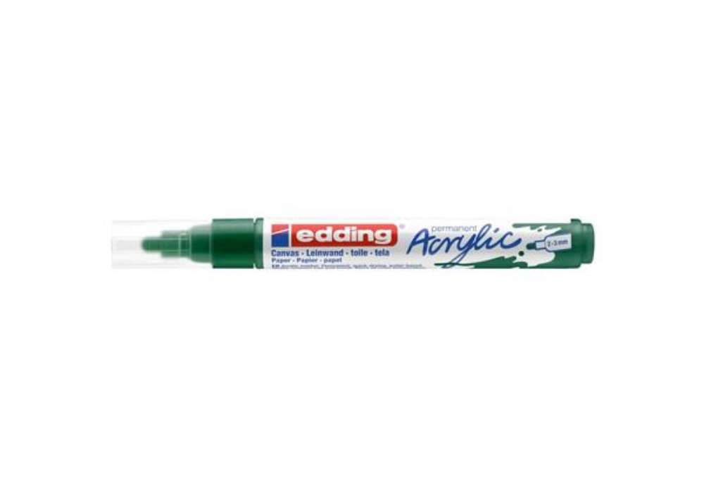 Immagine di Marcatore acrilico Edding 5100 - punta tonda 2-3 mm tratto medio - verde-muschio - E-5100 904