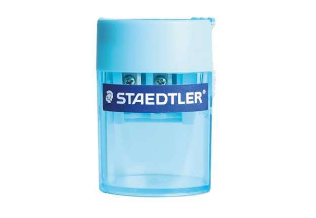 Immagine di Temperamatite con contenitore Staedtler Noris a 2 fori 512 006 cyan verde Tiffany - 512 006-37
